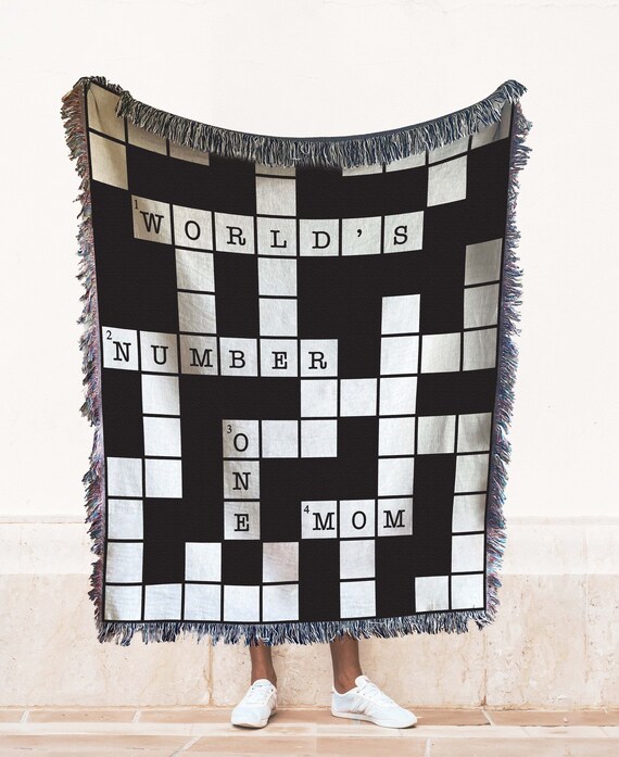 Personalized Crossword Puzzle Blanket Custom Crossword Game Etsy