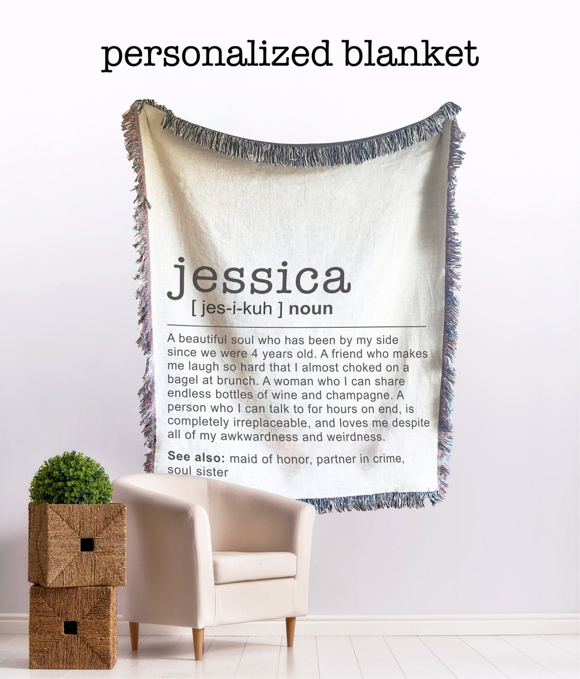 Personalized Name Blanket Custom Name Blanket Gift for Mom Etsy Italia
