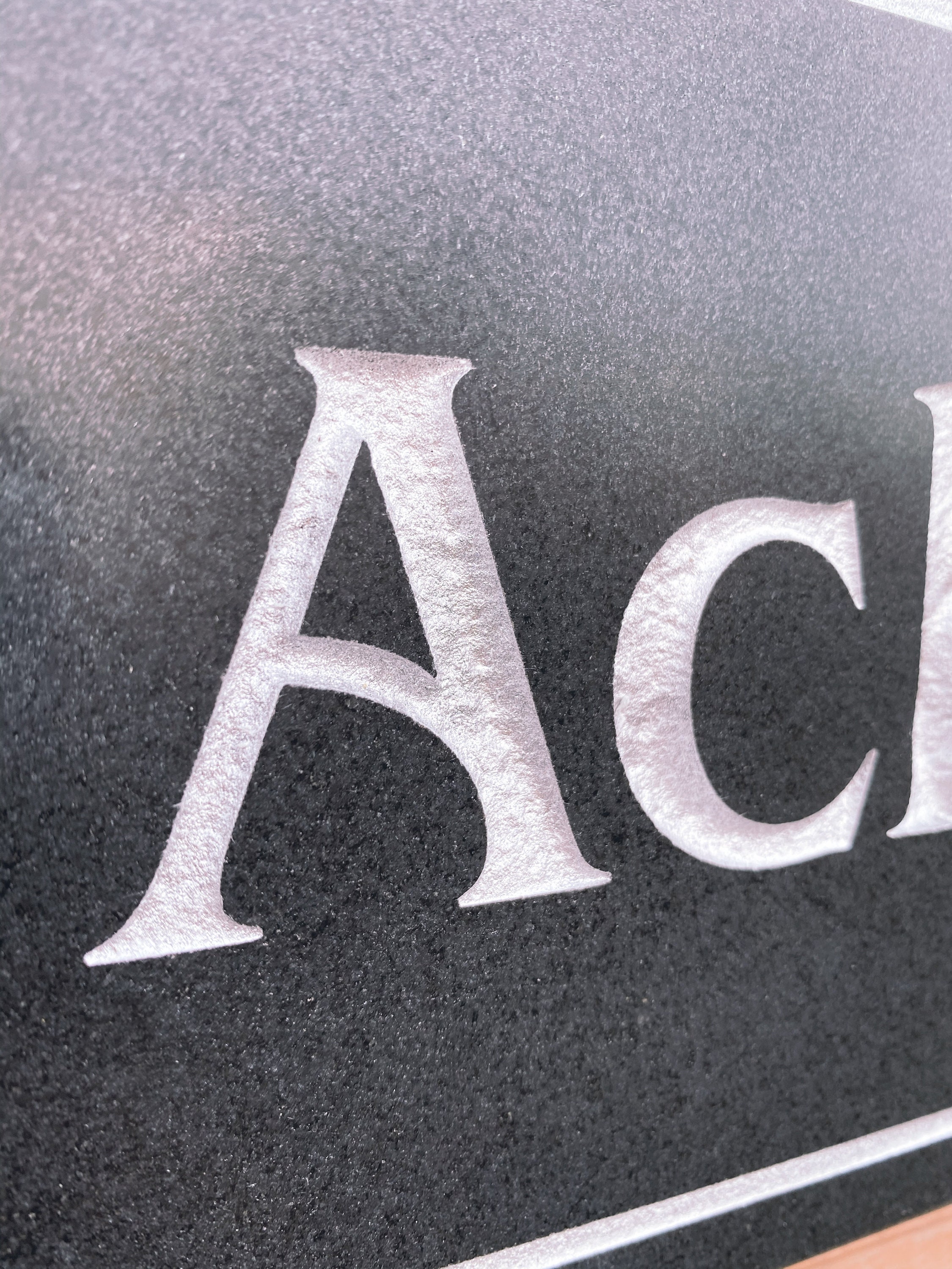 Large Engraved Stone House Sign / 2 Lines Text / Celtic Border With