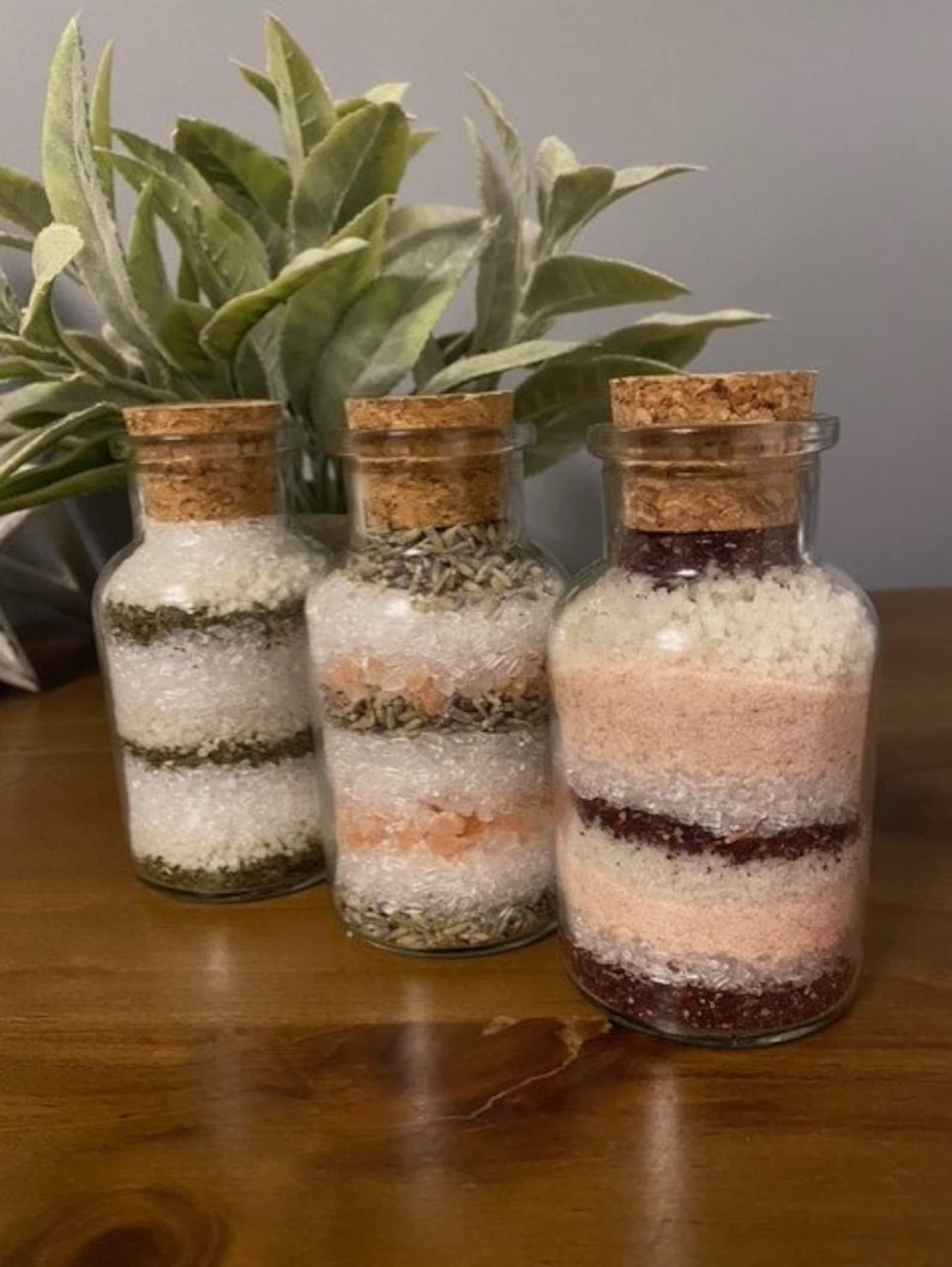 Bath Salts Bottles X3 150ml Lavender & Lemongrass Sweet Etsy