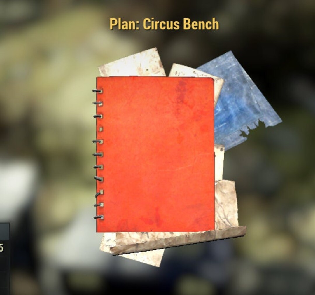 PC Circus Bench Plan PC Fallout 76 Etsy