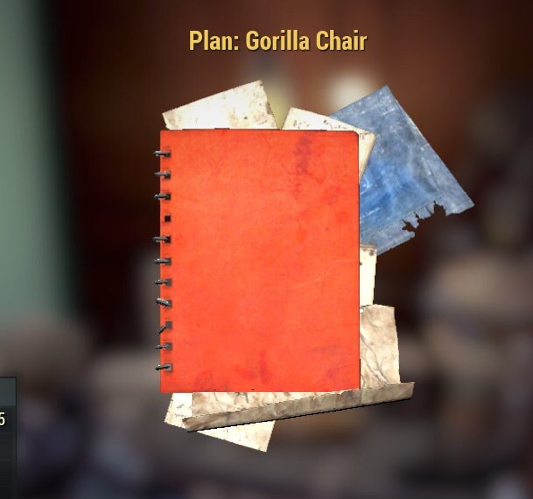 PC Gorilla Chair Plan PC Fallout 76 Etsy