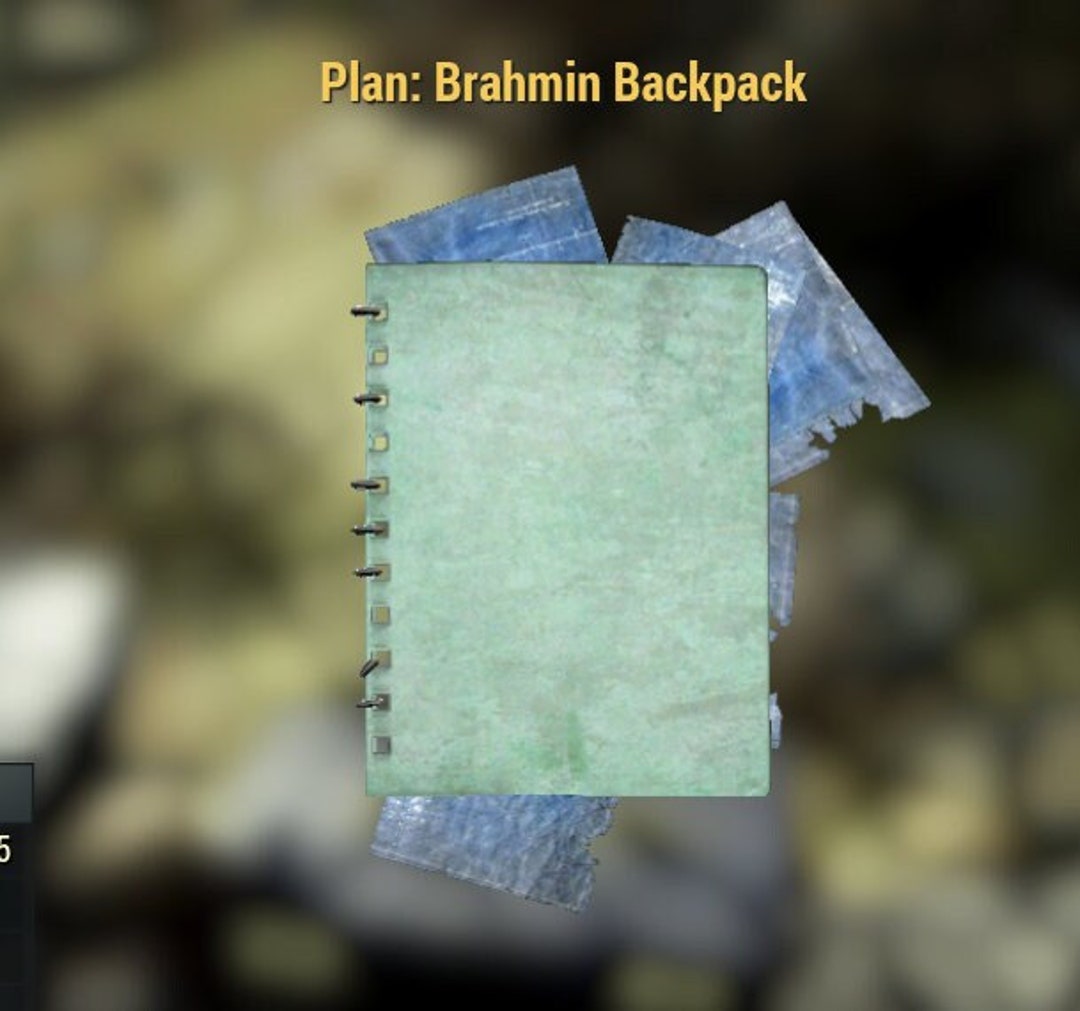 PC Brahmin Backpack Plan PC Fallout 76 Etsy