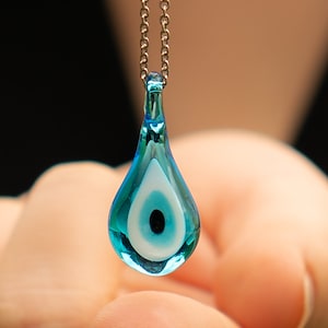 Evil Eye Pendant, Glass jewelry, Evil Eye Necklace, Handmade Pendant, Authentic Jewelry, Glass Art Pendant, Gift for her