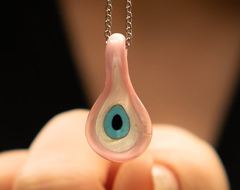 Evil Eye Pendant, Glass jewelry, Evil Eye Necklace, Handmade Pendant, Authentic Jewelry, Glass Art Pendant, Gift for her
