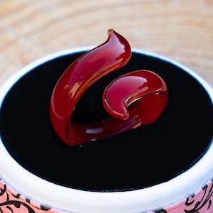 Murano Ring, Spiral Ring, Handmade Ring, Gift for Her, Glass Jewelry, Red Ring, Snake Ring, Ring for Women, Valentines Gift, Girlfriend Gift
