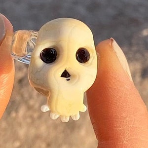 Glass Skull Ring, Skull Jewelry, Halloween Gift, Gothic Jewelry, Gothic Gift, Halloween Jewelry, Ring for Men, Ring for Women
