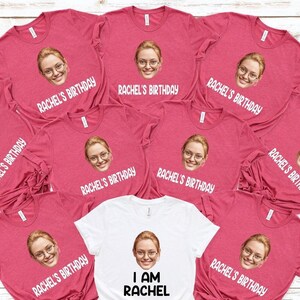 Birthday Party Group Shirt, Face Shirt, Custom Photo Shirt, Custom Face Birthday Shirt, Birthday Photo Shirt, Funny Birthday Matching Shirt