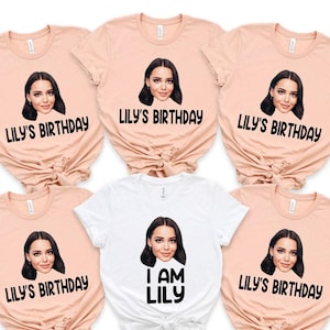 Custom Face Birthday Shirt, Funny Birthday Matching Shirt, Birthday Party Group Shirt, Birthday Photo Shirt, Face Shirt, Custom Photo Shirt