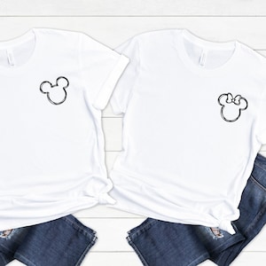 Mickey Head Pocket Shirt, Minimalist Disneyland Shirt, Mickey Mouse Shirt, Disney Trip T-shirts, Disney Family Tee, Magic Kingdom T-shirt