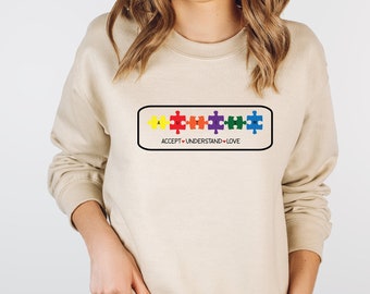 Autism Awareness Sweatshirt, Awareness Sweatshirt, Autism Sweatshirt, Autism Family Hoodie, Puzzle Piece Sweatshirt, Special Education Gift