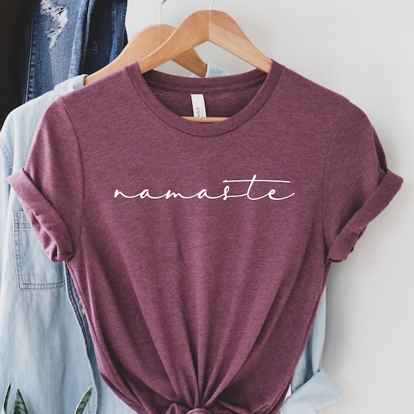 Namaste Shirt, Workout Shirt, Yoga Shirt, Meditation Shirt, Yoga Shirt Gift,  Yoga Gift, Gym Shirt, Yoga Lotus, Yoga Lover, Fitness Shirt