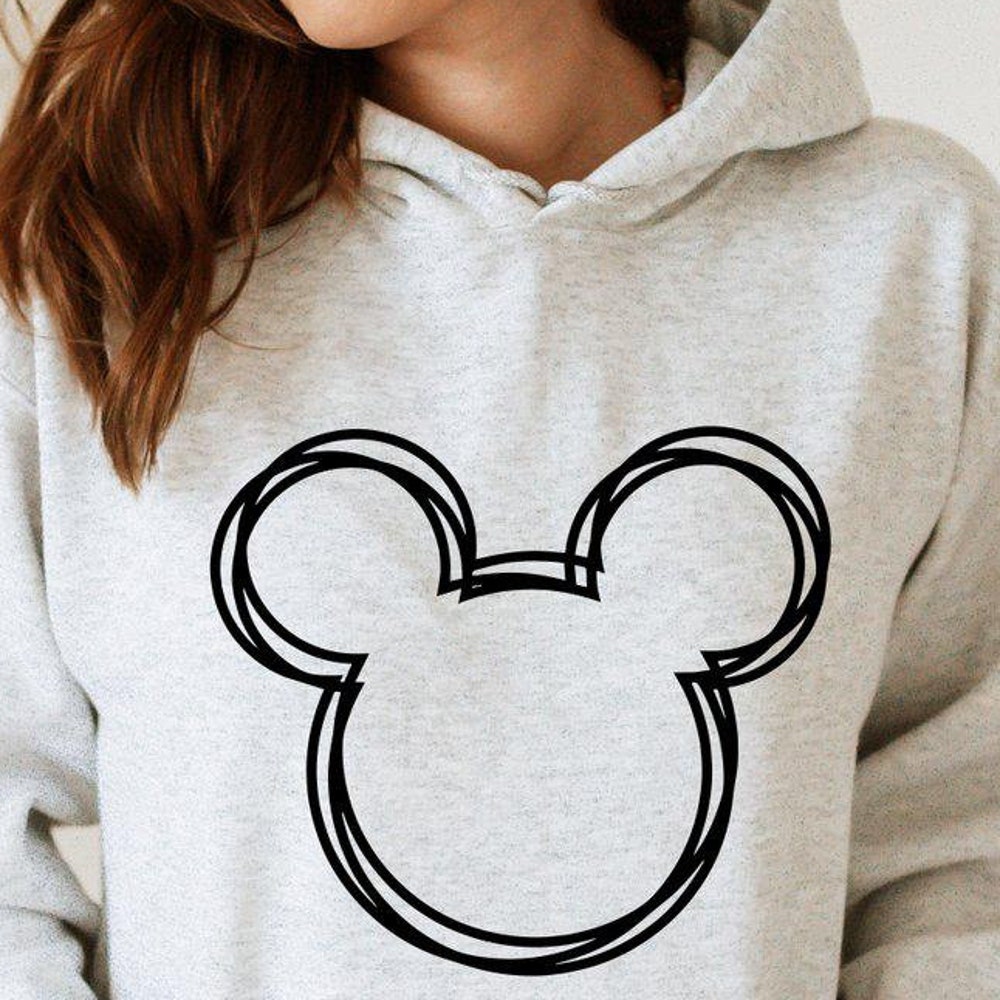 Mickey Sketch Hoodie, Mickey Outline Hoodie, Simple Disney Sweatshirt, Funny Mickey Hoodie, Disney Vacation Hoodie, Family Disney Hoodie Teeshirtsummer