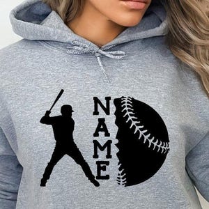 Custom Baseball Hoodie, Baseball Hoodie, Game Day Hoodie, Baseball Mom Hoodie, Baseball Custom Name, Baseball Team Hoodie, Baseball Hoodie