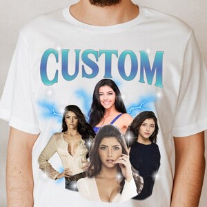 Wife Husband Gift Tee, Custom Your Own Picture Idea, Bachelorette Gift, Custom Vintage Grilfriend Bootleg Shirt, Shirt With Girlfriend Face