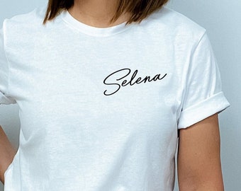 Selena Shirt, Como La Flor Pocket Tshirt, Selena Quintanilla Shirt,  Selena Inspired Minimalist Shirt, Latina AF Tee, Morena Shirt, Fan Tee