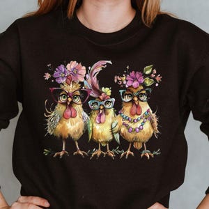 Funny Chickens Sweatshirt, Chicken Lover Sweatshirt, Crazy Chicken Lady Hoodie, Animal  Hoodie, Farm Girl Sweatshirt, Country Life Hoodie