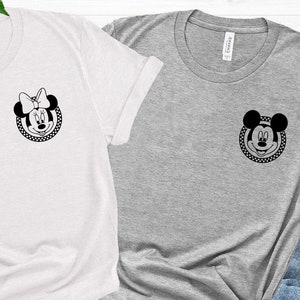 Mickey Checkered Pocket Shirt, Retro Disney Shirt, Minimalist Minnie Mouse Shirt, Matching Disney Shirt, Disney Family Shirts, Mickey Head