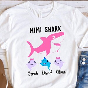 Chemise Mimi personnalisée, chemise grand-mère, chemise grand-mère avec noms petits-enfants, chemise grand-mère personnalisée, chemise fête des mères pour grand-mère