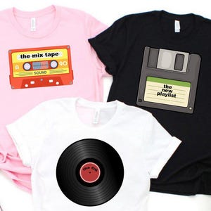 Daddy and Baby Shirt, Musical Theme Grandpa Dad Baby Shirt, Father&#39;s Day Gift, Funny Playlist Shirt, Mix Tape Album Matching Generation Tee