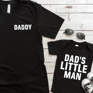 Father&#39;s Day Gift Tee from Son, Daddy and Me T-shirt, Daddys Little Man Tee, Dad And Son Shirt, New Dad Tee,Family Pregnancy Announcemen Tee