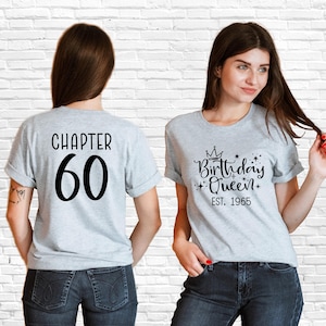Birthday Queen Shirt, 60th Birthday Gift For Women, 60th Birthday Shirt, 60th Birthday Woman, Custom Birthday Gift For Wife Mom Ladies