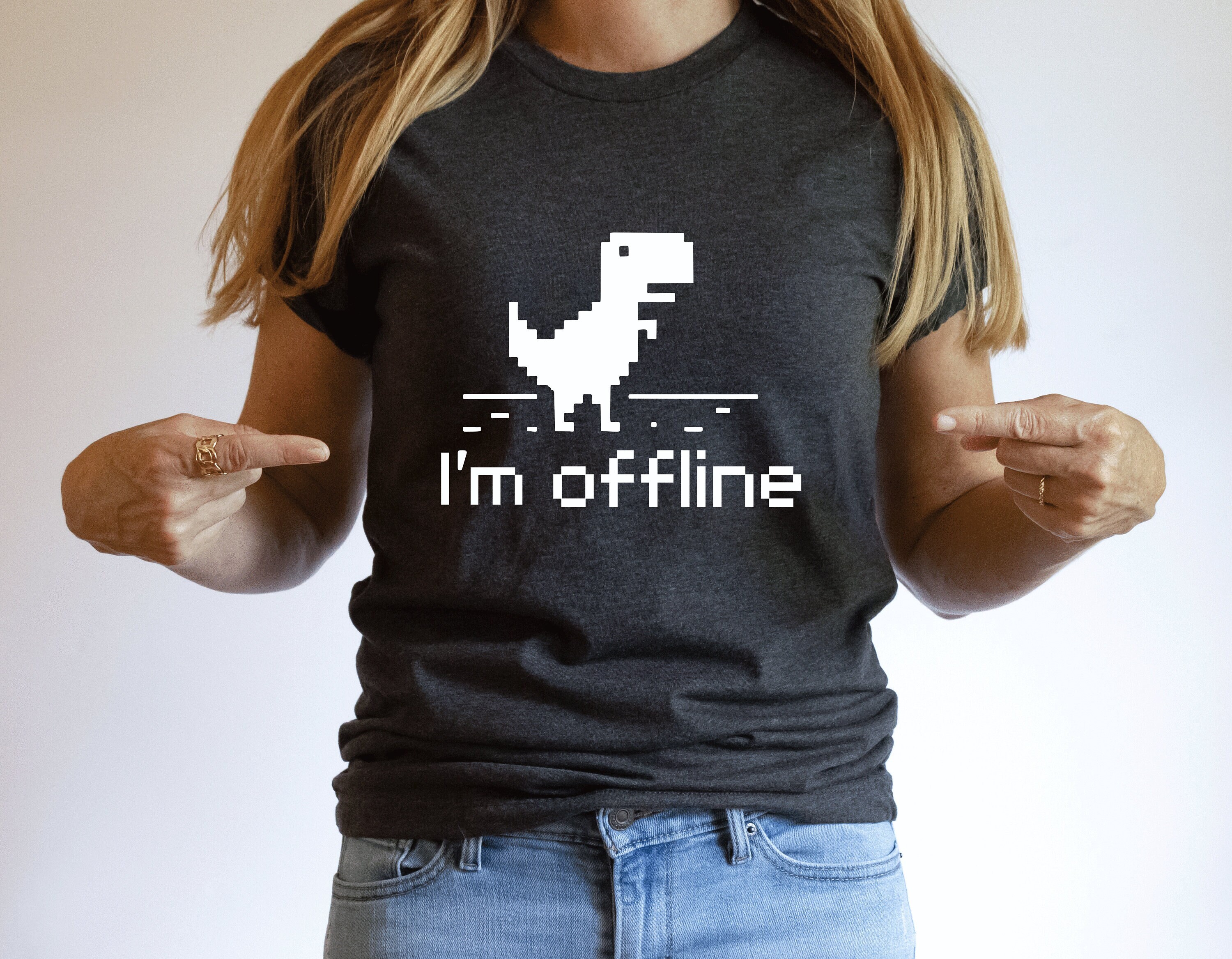 OFFLINE DINO GAME I SHOULD HAVE STAYED ONLINE Kids T-Shirt for Sale by  aydapadi