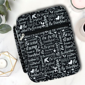 Bibel-Tasche Bibel-Abdeckung Bibel Tote Frauen Bibel Tasche Christliche Geschenkidee Schwarze Bibel Tasche Bibel Aufbewahrungstasche Bibel Lerntasche Bibeltasche für Mädchen