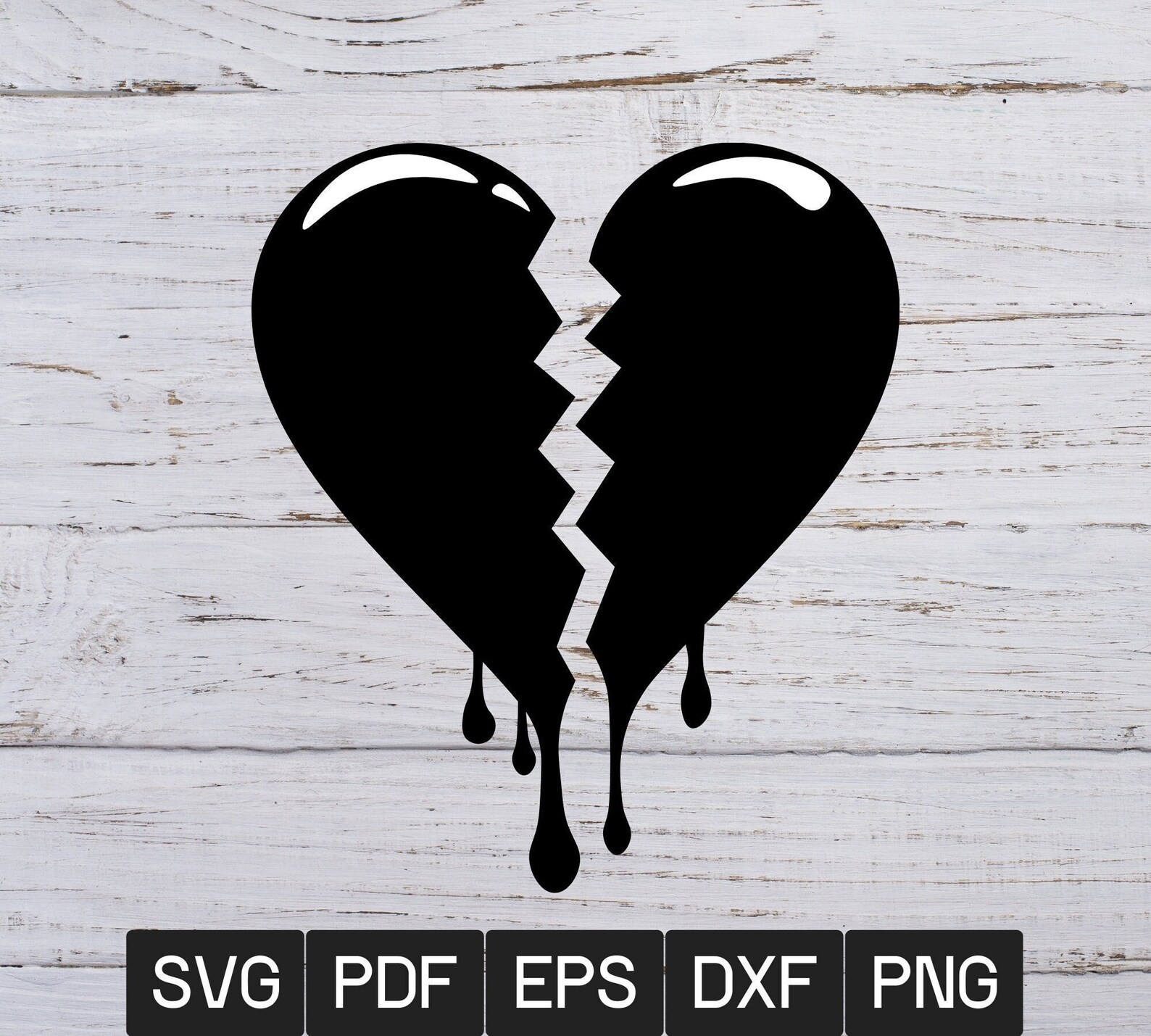 Bloody Broken Heart SVG Heart Breaker Svg Anti-valentine | Etsy UK