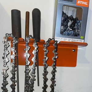 Chainsaw Chain & Tool Rack Hanger Shelf Garage Wall Hook USA Stihl Husqvarna