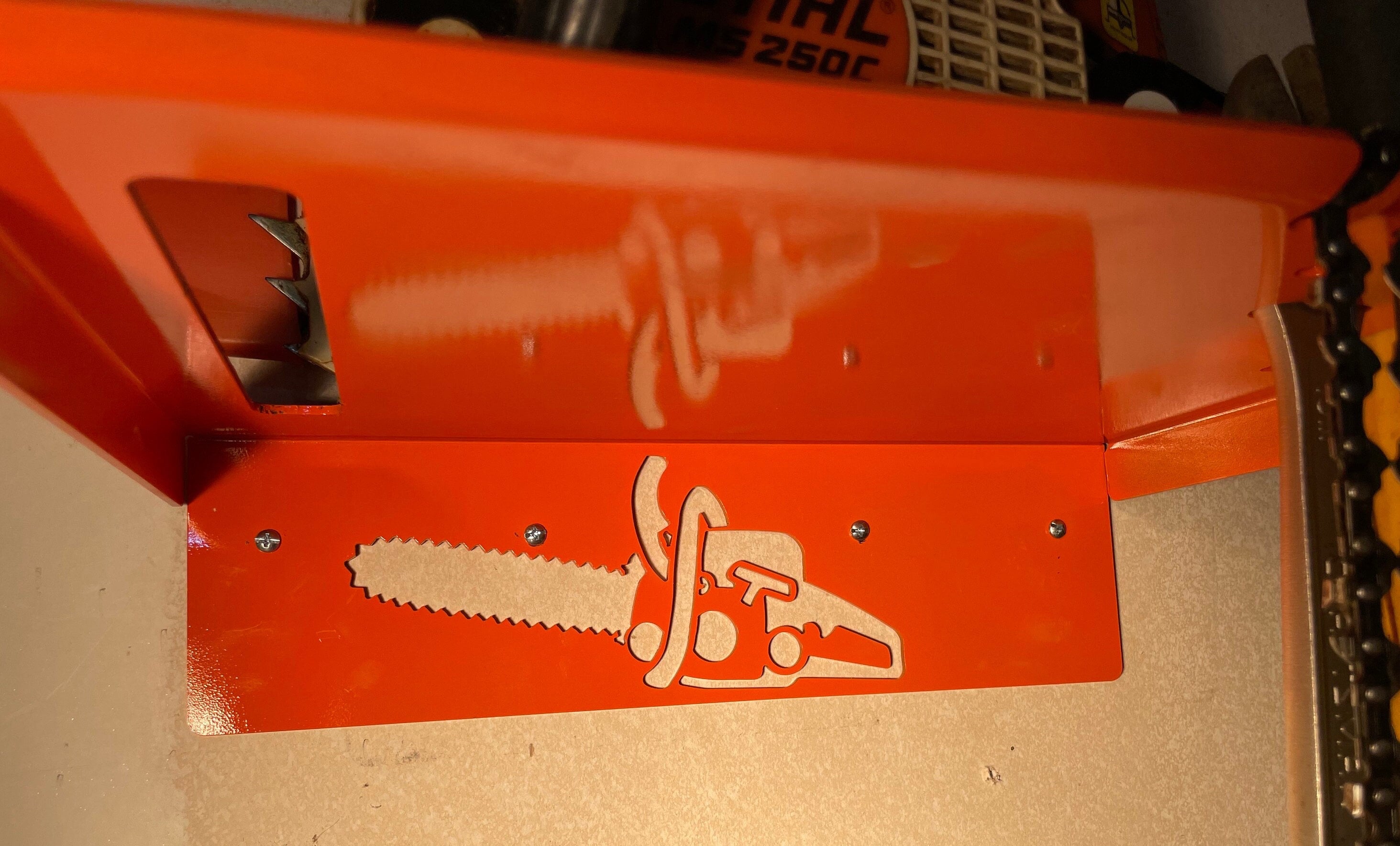Allinone Chainsaw Shelf Steel Hanger Rack Wall Mount USA Stihl