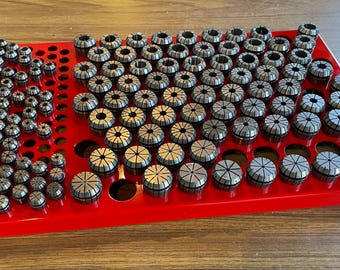 Made in USA 173 Collet Rack Tray ER16 & ER32 Bench Top Drawer Steel Metal