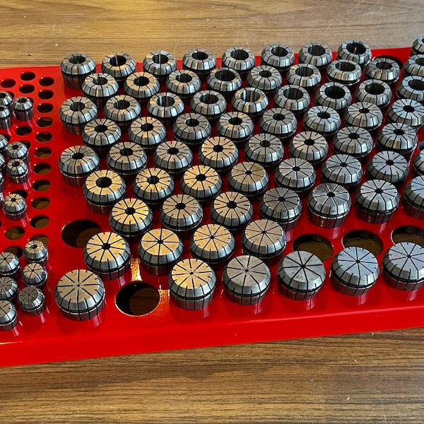 Made in USA 173 Collet Rack Tray ER16 & ER32 Bench Top Drawer Steel Metal