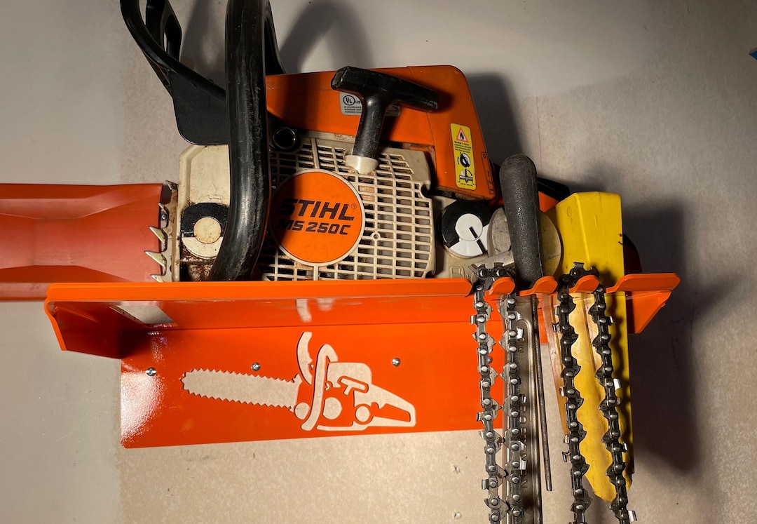 Allinone Chainsaw Shelf Steel Hanger Rack Wall Mount USA Stihl