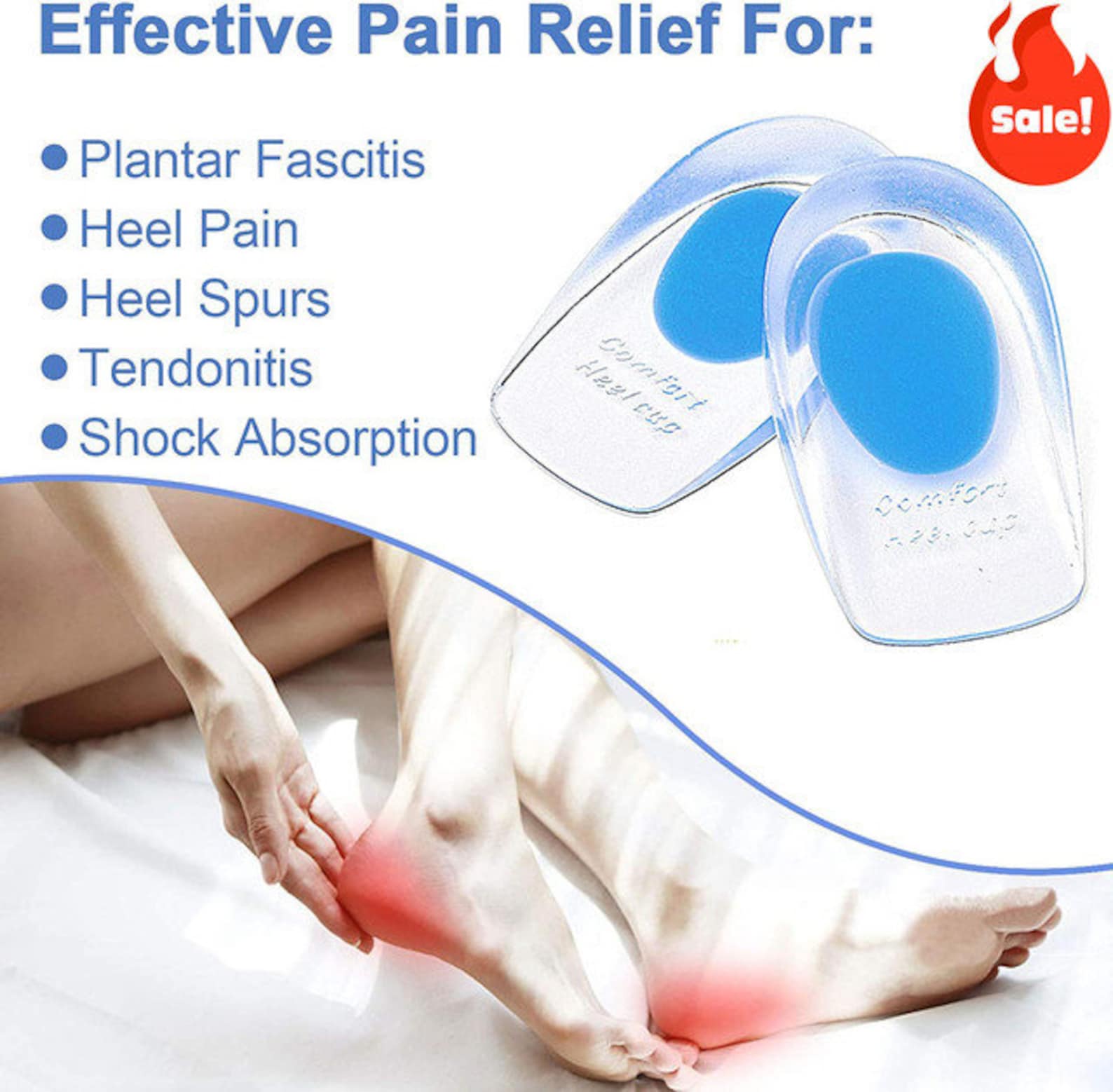 Gel Heel Cups Silicone Heel Pads UShaped Ergonomic Design Etsy