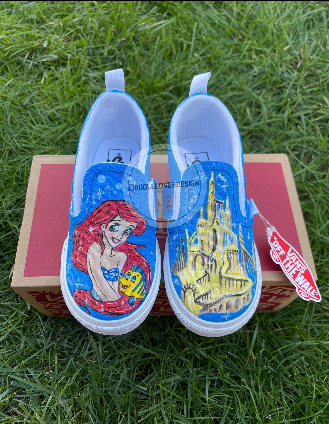Mermaid themed custom Vans Slip On Sneakers – RAD Shirts Custom Printing