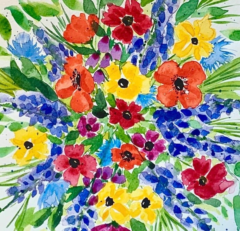 Carte personnalisée 70e anniversaire et jolie étiquette cadeau. Fleurs colorées entourant le nombre 70. Carte d'anniversaire importante. Soixante-dix image 8
