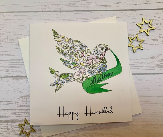 Hanukkah Doves Card Hanukkah Doves Card