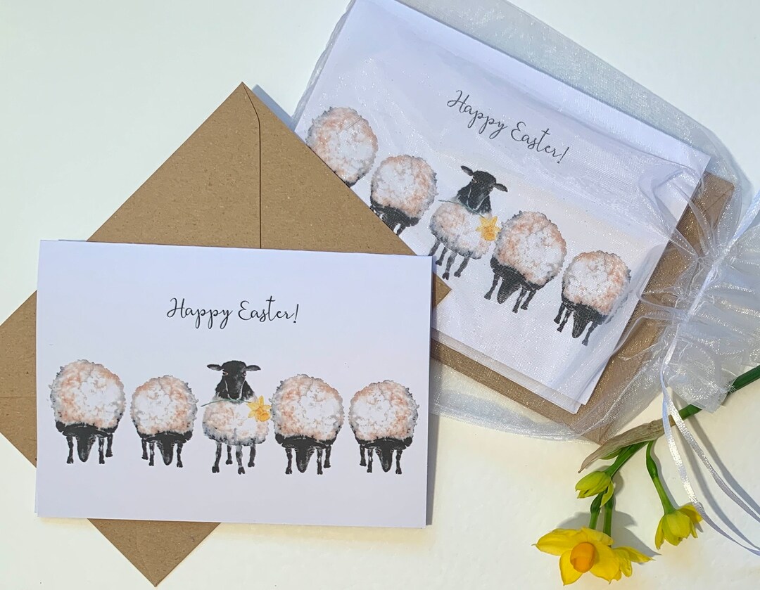 Pack of 6 Pretty Easter Notelets With Super Cute Water Colour ...