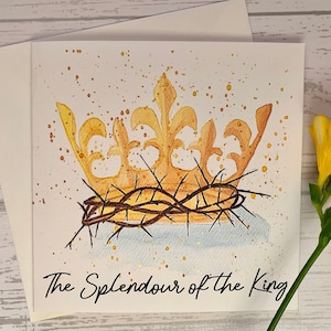 Pack Christian Easter cards.  Stunning crown card to show the Splendour of King Jesus. Luxury cards. Christian cards