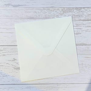 May include: A white envelope with a pointed flap.