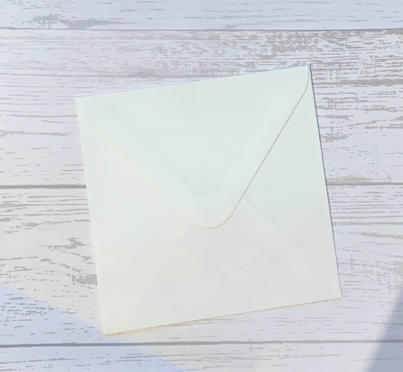 May include: A white envelope with a pointed flap.