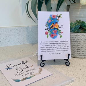 Bible Verse Art Cards, Christian gift, baptism gift, encouragement, scripture cards. Beautiful Birds, Affirmation Christian meditation cards