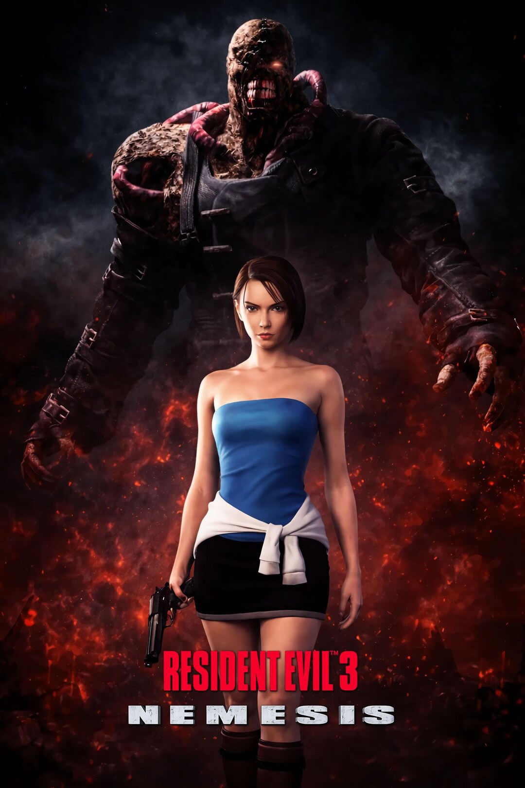 Resident Evil 3 Jill and Nemesis Poster - Etsy