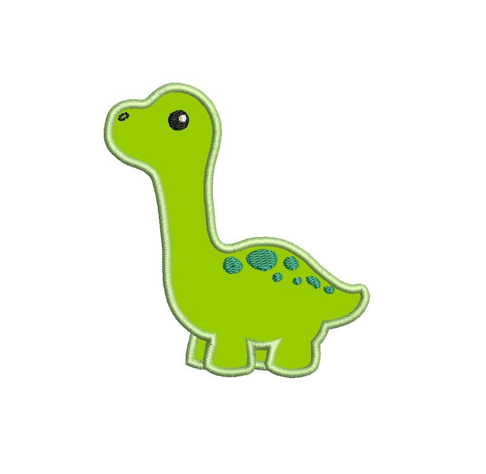 Süße Dino PES Applikation Stickerei Datei / / Digitale .pes | Etsy
