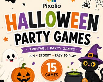 15 Halloween Party Games Bundle, Printable Activities for Kids (Digital Download)