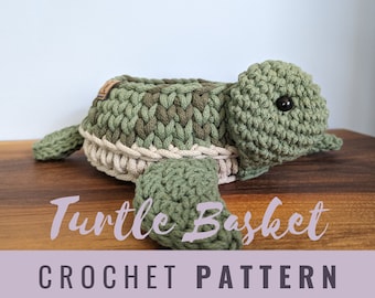 Pattern | Turtle Basket | Digital Download | PDF | Video Tutorial | DIY Crochet Basket