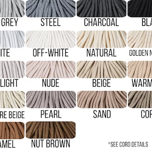 5mm Bobbiny Braided Cotton Cord | 100% Recycled | 100 meters | Fiber Art Supply image 4