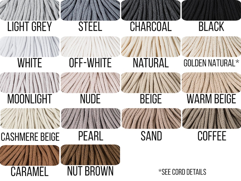 5mm Bobbiny Braided Cotton Cord | 100% Recycled | 100 meters | Fiber Art Supply image 4