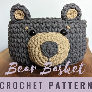 Pattern | Bear Basket | Digital Download | PDF | Video Tutorial | DIY Crochet Basket